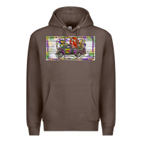 Coffee Mardi Gras Truck And Fleur De Lis Crawfish Premium Hoodie - RanaPortraitStore