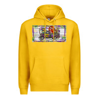 Lemon Mardi Gras Truck And Fleur De Lis Crawfish Premium Hoodie - RanaPortraitStore