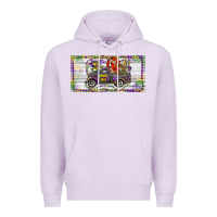 Lilac Mardi Gras Truck And Fleur De Lis Crawfish Premium Hoodie - RanaPortraitStore