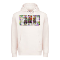 Pale Pink Mardi Gras Truck And Fleur De Lis Crawfish Premium Hoodie - RanaPortraitStore
