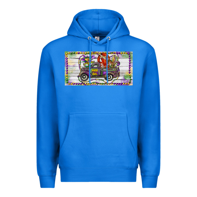 Mardi Gras Truck And Fleur De Lis Crawfish Premium Hoodie by RanaPortraitStore | Teevron
