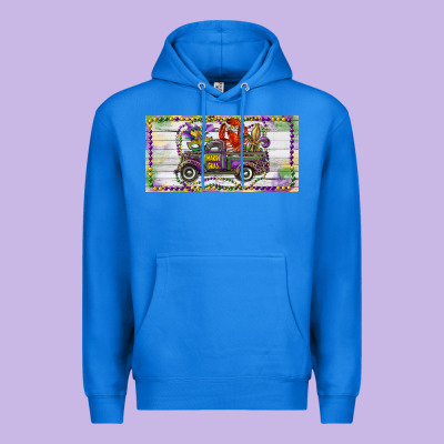 Mardi Gras Truck And Fleur De Lis Crawfish Premium Hoodie Designed By Ranaportraitstore
