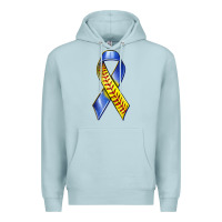 Blue Mist down syndrome ribbon softball Premium Hoodie - texasbilliewilder