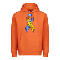 Carrot down syndrome ribbon softball Premium Hoodie - texasbilliewilder