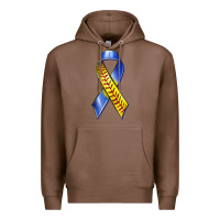 Chestnut down syndrome ribbon softball Premium Hoodie - texasbilliewilder