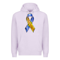 Lilac down syndrome ribbon softball Premium Hoodie - texasbilliewilder