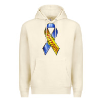 Sandshell down syndrome ribbon softball Premium Hoodie - texasbilliewilder