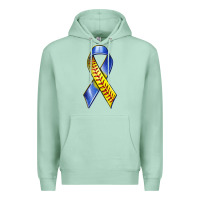 Seafoam down syndrome ribbon softball Premium Hoodie - texasbilliewilder