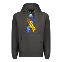 Smoke down syndrome ribbon softball Premium Hoodie - texasbilliewilder