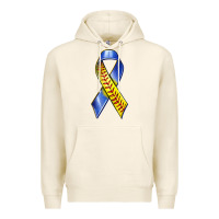 Tofu down syndrome ribbon softball Premium Hoodie - texasbilliewilder