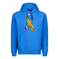 True Royal down syndrome ribbon softball Premium Hoodie - texasbilliewilder