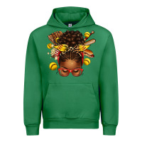 Emerald softball afro messy bun Urban Hoodie - texasbilliewilder