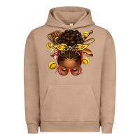 Pigment Burro softball afro messy bun Urban Hoodie - texasbilliewilder