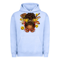 Pigment Grape Ice softball afro messy bun Urban Hoodie - texasbilliewilder