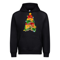 Black christmas book tree Urban Hoodie - Zillion Design Studio
