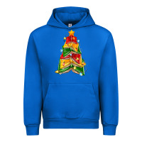 Cobalt christmas book tree Urban Hoodie - Zillion Design Studio