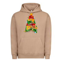 Pigment Burro christmas book tree Urban Hoodie - Zillion Design Studio
