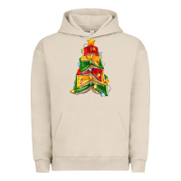 Pigment French Oak christmas book tree Urban Hoodie - Zillion Design Studio