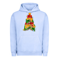 Pigment Grape Ice christmas book tree Urban Hoodie - Zillion Design Studio