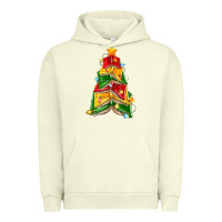 Pigment Pistachio christmas book tree Urban Hoodie - Zillion Design Studio