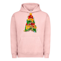 Pigment Salmon christmas book tree Urban Hoodie - Zillion Design Studio