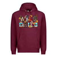 Burgundy wild child Premium Hoodie - Zillion Design Studio