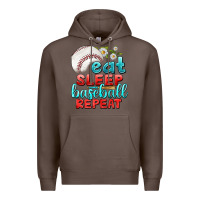 Coffee eat sleep baseball repeat Premium Hoodie - texasbilliewilder