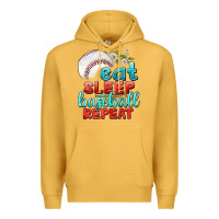 Mustard eat sleep baseball repeat Premium Hoodie - texasbilliewilder