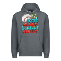 Rock eat sleep baseball repeat Premium Hoodie - texasbilliewilder