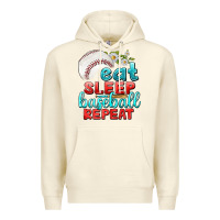 Sandshell eat sleep baseball repeat Premium Hoodie - texasbilliewilder