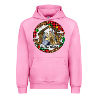 Fuchsia Pink Christmas Joy To The World Urban Hoodie - RanaPortraitStore