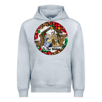 Heather Grey Christmas Joy To The World Urban Hoodie - RanaPortraitStore