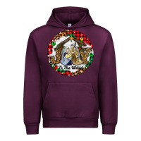 Mauve Wine Christmas Joy To The World Urban Hoodie - RanaPortraitStore