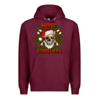 Burgundy Merry Christmas Premium Hoodie - RanaPortraitStore