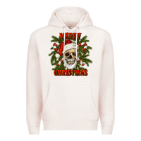 Pale Pink Merry Christmas Premium Hoodie - RanaPortraitStore