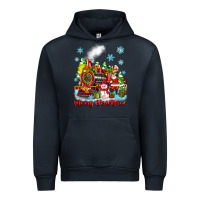 Navy merry christmas polar express Urban Hoodie - Zillion Design Studio