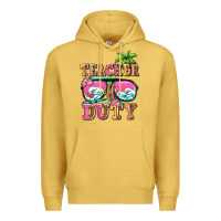 Antique Gold teacher off duty Premium Hoodie - AdoDesignShop