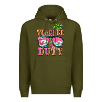 Army Green teacher off duty Premium Hoodie - AdoDesignShop