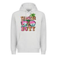 Dove Grey teacher off duty Premium Hoodie - AdoDesignShop