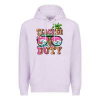 Lilac teacher off duty Premium Hoodie - AdoDesignShop
