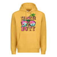Mustard teacher off duty Premium Hoodie - AdoDesignShop