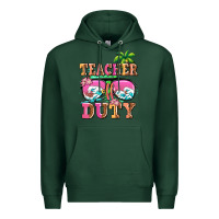 Sports Green teacher off duty Premium Hoodie - AdoDesignShop