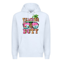 White teacher off duty Premium Hoodie - AdoDesignShop