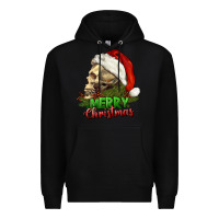 Black Merry Christmas Premium Hoodie - RanaPortraitStore