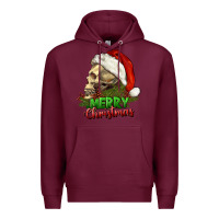 Burgundy Merry Christmas Premium Hoodie - RanaPortraitStore