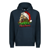 Navy Merry Christmas Premium Hoodie - RanaPortraitStore