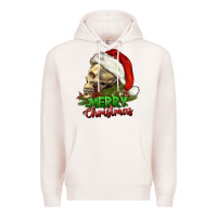 Pale Pink Merry Christmas Premium Hoodie - RanaPortraitStore