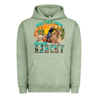 Pigment Oil Green sometimes fancy always ranchy Urban Hoodie - texasbilliewilder