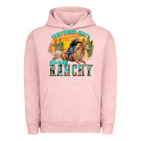 Pigment Salmon sometimes fancy always ranchy Urban Hoodie - texasbilliewilder