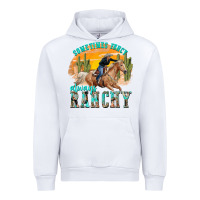 White sometimes fancy always ranchy Urban Hoodie - texasbilliewilder